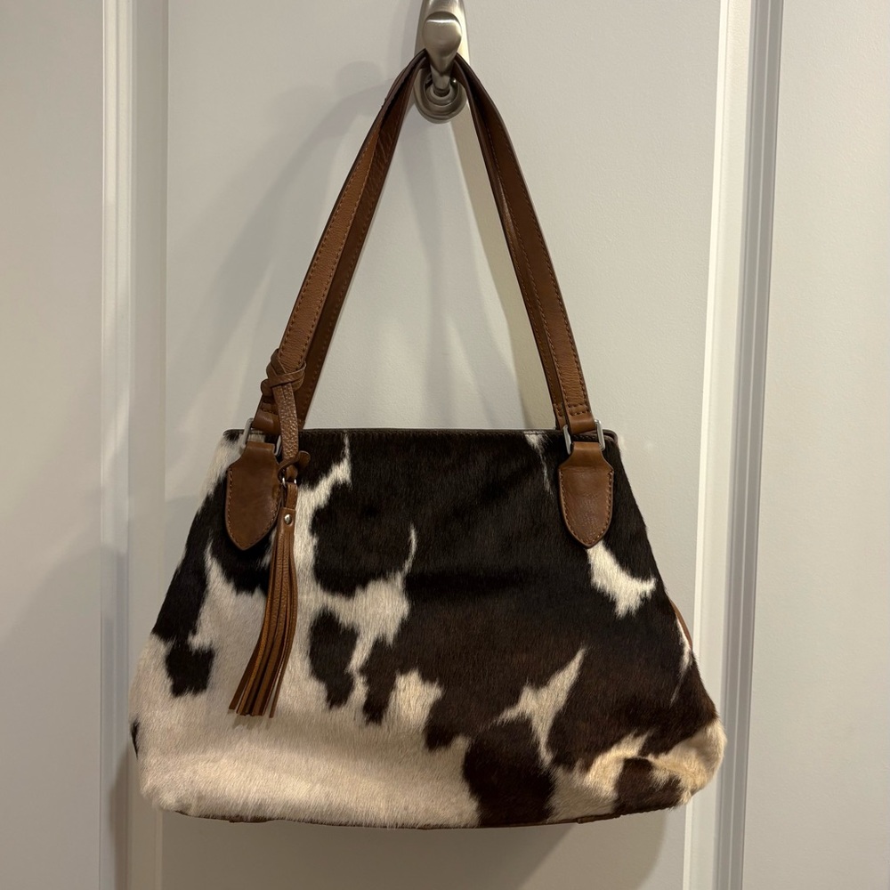 Overland Genuine Leather Cowhide Shoulder Bag